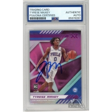 Tyrese Maxey 2020-21 Panini Chronicles Xr Rookie Auto Card PSA/DNA Authentic