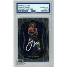 Tyrese Maxey 2020-21 Panini Select Premier RC Auto Card PSA/DNA Authentic (White)