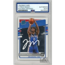 Tyrese Maxey 2020-21 Donruss Optic Rated RC Auto Card PSA/DNA Authentic (White)