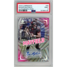 Baker Mayfield 2024 Panini Luminance Vivid Autograph Card #69 10/10 PSA 9