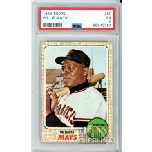Willie Mays 1968 Topps Card #50 PSA 5 EX