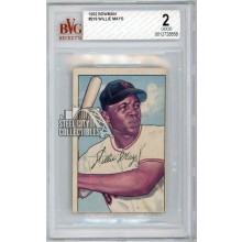 Willie Mays 1952 Bowman Baseball Card #218 BVG 2