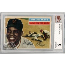 Willie Mays 1956 Topps Card #130 BVG 5 Excellent