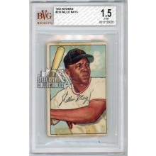 Willie Mays 1952 Bowman Baseball Card #218 BVG 1.5 (035)