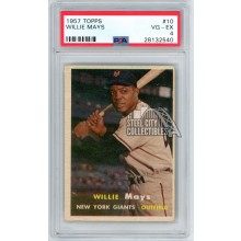 Willie Mays 1957 Topps Card #10 PSA 4 VG-EX