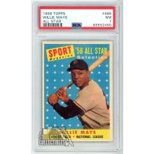 Willie Mays 1958 Topps All Star Card #486 PSA 7 NM (450)