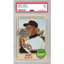Willie Mays 1968 Topps Baseball Card #50 PSA 7