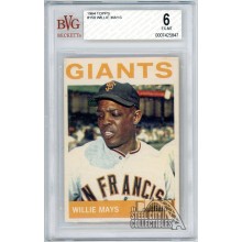 Willie Mays 1964 Topps Card #150 BVG 6 EX-MT