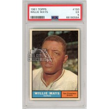 Willie Mays 1961 Topps Baseball Card #150 PSA 5 (584)