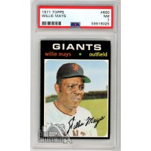 Willie Mays 1971 Topps Card #600 PSA 7 NM (025)