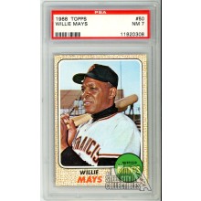 Willie Mays 1968 Topps Card #50 PSA 7 NM (308)