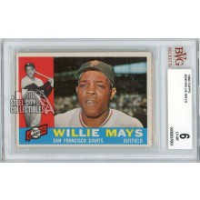Willie Mays 1960 Topps Baseball Card #200 BVG 6
