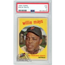 Willie Mays 1959 Topps Card #50 PSA 5 EX