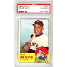 Willie Mays 1963 Topps Card #300 PSA 6 EX-MT
