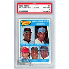 Mays, Williams, Cepeda, etc. 1965 Topps NL Home Run Leaders Card #4 PSA 8 NM-MT