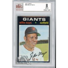 Willie Mays 1971 Topps Card #600 BVG 8 NM-MT