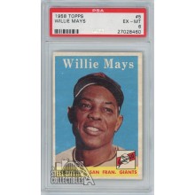 Willie Mays 1958 Topps Card #5 PSA 6 EX-MT
