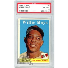 Willie Mays 1958 Topps Card #5 PSA 6 EX-MT (042)