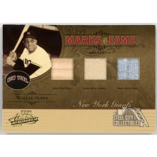 Willie Mays 2005 Playoff Absolute Marks Of Fame Triple Relic Card #MF-24 1/1