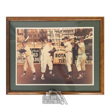 Mickey Mantle, Joe DiMaggio, Willie Mays, Duke Snider Autographed 16x20 Framed Baseball Photo - JSA LOA
