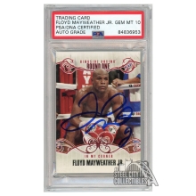 Floyd Mayweather Jr 2010 Sport Kings Ringside Red In My Corner Autograph Card #71 PSA/DNA 10