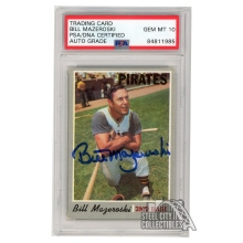 Bill Mazeroski 1970 Topps Autograph Card #440 PSA/DNA 10