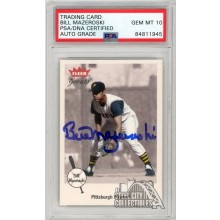 Bill Mazeroski 2002 Fleer Greats Autograph Card #93 PSA/DNA 10