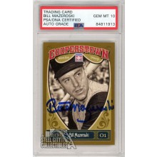 Bill Mazeroski 2013 Panini Cooperstown Autograph Card #79 PSA/DNA 10