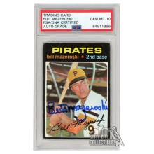 Bill Mazeroski 1971 Topps Autograph Card #110 PSA/DNA 10