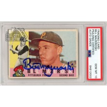 Bill Mazeroski 1960 Topps Baseball Autograph Card #55 PSA/DNA 10