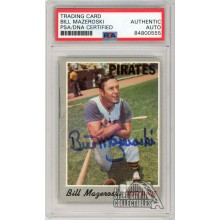 Bill Mazeroski 1970 Topps Baseball Autograph Card #440 PSA/DNA