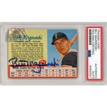 Bill Mazeroski 1962 Post Cereal Hand Cut Autograph Card #170 PSA/DNA