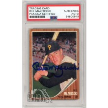 Bill Mazeroski 1962 Topps Baseball Autograph Card #353 PSA/DNA