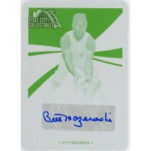Bill Mazeroski 2021 Panini Immaculate Green Printing Plate Auto Card #IS-BM 1/1