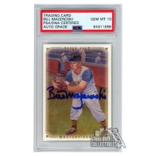 Bill Mazeroski 2008 Upper Deck Masterpieces Autograph Card #72 PSA/DNA 10