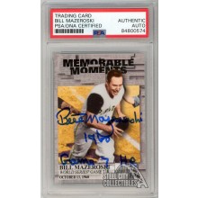 Bill Mazeroski 2017 Topps Memorable Moments "1960 Game 7 HR" Autograph Card #MM-16 PSA/DNA