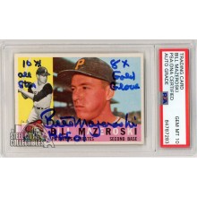 Bill Mazeroski 1960 Topps Baseball Autograph Card #55 PSA/DNA 10 (3 Inscriptions)