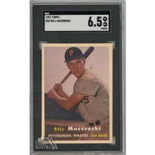 Bill Mazeroski 1957 Topps Baseball Rookie Card #24 SGC 6.5 EX-NM+