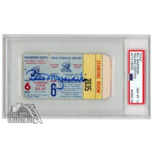 Bill Mazeroski Autographed 1960 World Series Game 6 Ticket PSA/DNA 10