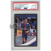 Kylian Mbappe 2018-19 Panini Donruss Press Proof Silver Card #53 PSA 10
