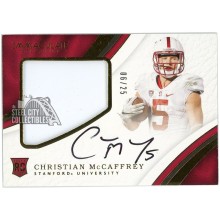 Christian McCaffrey 2017 Panini Immaculate Collegiate Rookie Patch Auto 6/25