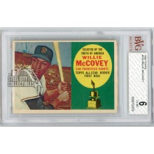 Willie McCovey 1960 Topps Baseball Rookie Card #316 BVG 6