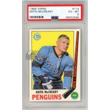 Keith McCreary 1969-70 Topps Hockey Card #114 PSA 6