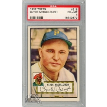 Clyde McCullough 1952 Topps Baseball Card #218 PSA 6 EX-MT