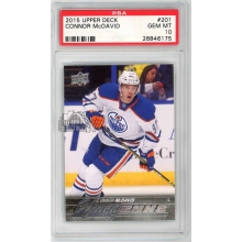 Connor McDavid 2015-16 Upper Deck Series 1 Young Guns Rookie Card #201 PSA 10