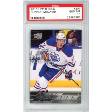 Connor McDavid 2015-16 Upper Deck Series 1 Young Guns Rookie Card #201 PSA 10