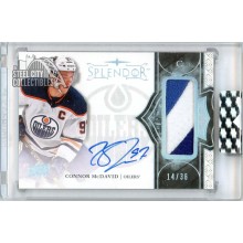 Connor McDavid 2017-18 Upper Deck Splendor Patch Autograph Card #BL-CM 14/36