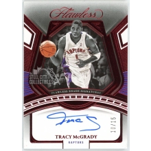 Tracy McGrady 2023-24 Panini Flawless Shade Ruby Autograph Card #FSS-TMC 10/15