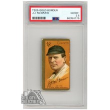 John J. McGraw 1911 T205 Gold Border Baseball PSA 2.5 Good+