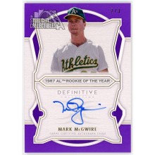 Mark McGwire 2020 Topps Definitive Collection Purple Auto #DAAC-MM 2/3